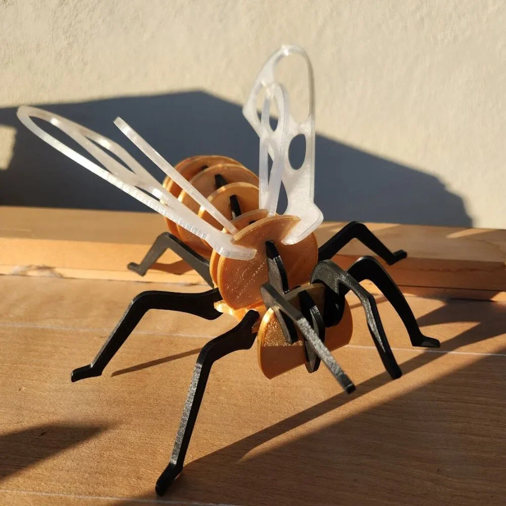 Bee Model Honeybee 3D Puzzle Honey Bees Classroom Science STEM Craft Insect Toy